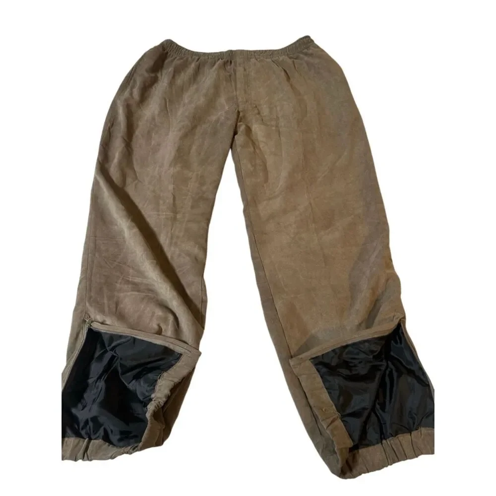 Weekendz off brown elastic waist pull on drawstring joggers pants 38x32 XL